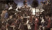 BOTTICELLI, Sandro The Temptation of Christ oil painting artist